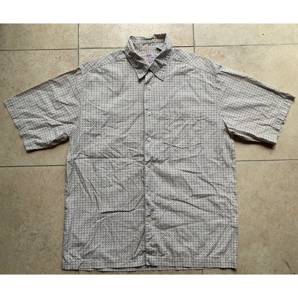 Levis Dry Goods Casual Shirt Men’s Medium Button Up Plaid X Cotton Short Sleeve